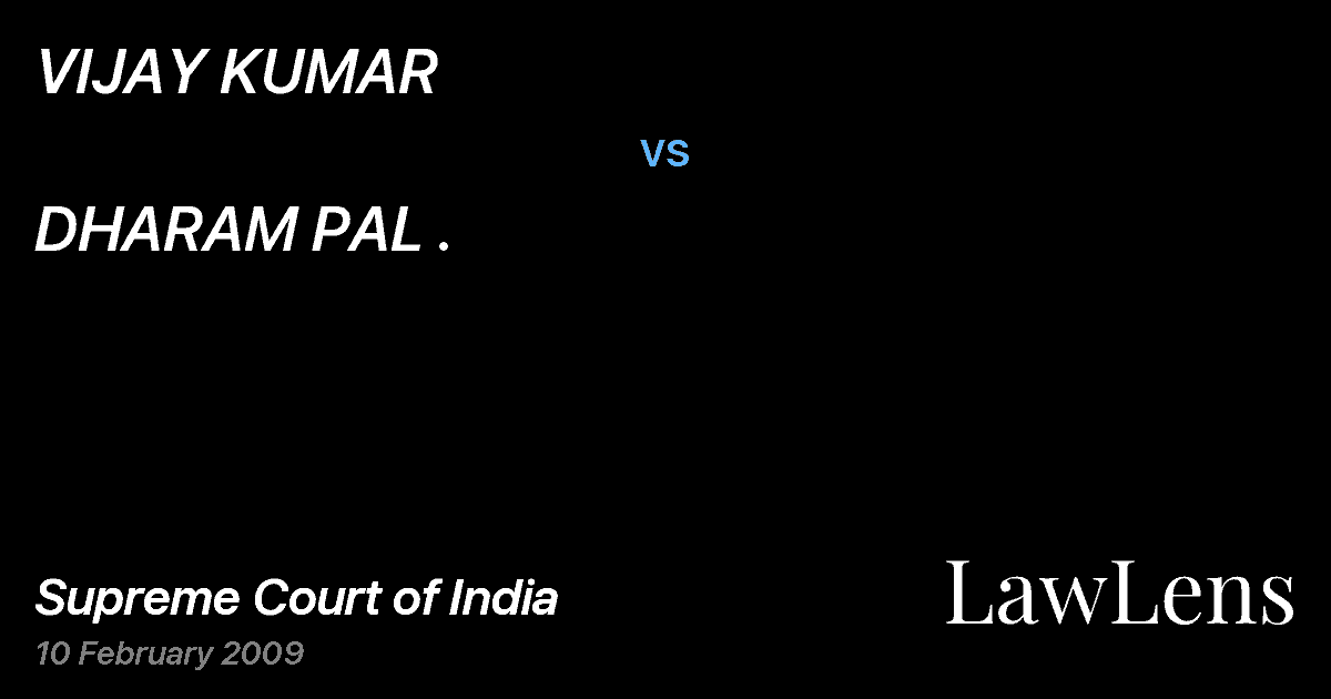 Preview image for VIJAY KUMAR vs. DHARAM PAL .