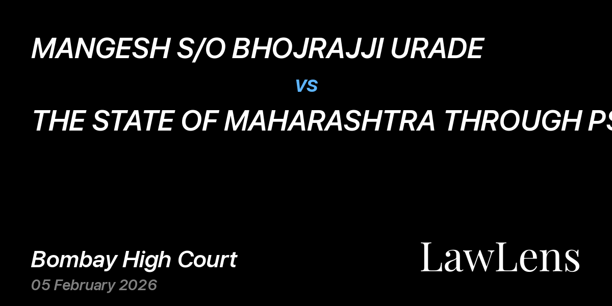 Preview image for MANGESH S/O BHOJRAJJI URADE vs. THE STATE OF MAHARASHTRA THROUGH PSO KELWAD DIST NAGPUR AND ANOTHER