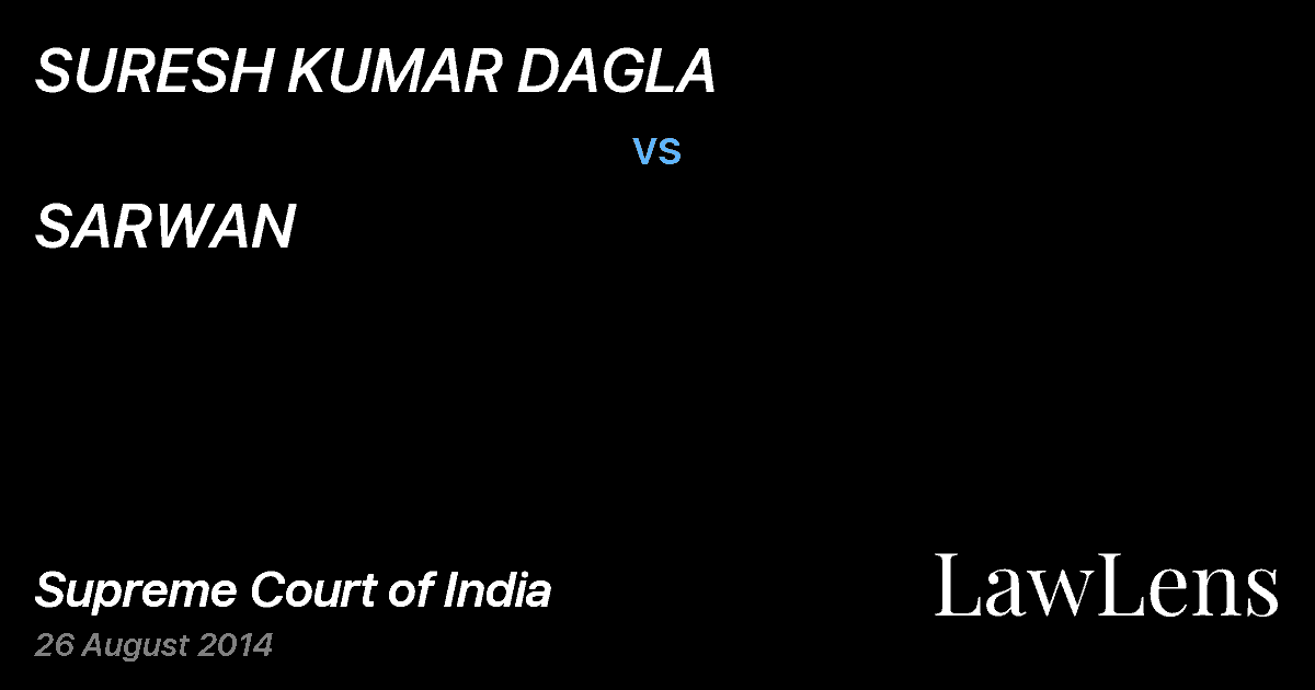 Preview image for SURESH KUMAR DAGLA vs. SARWAN