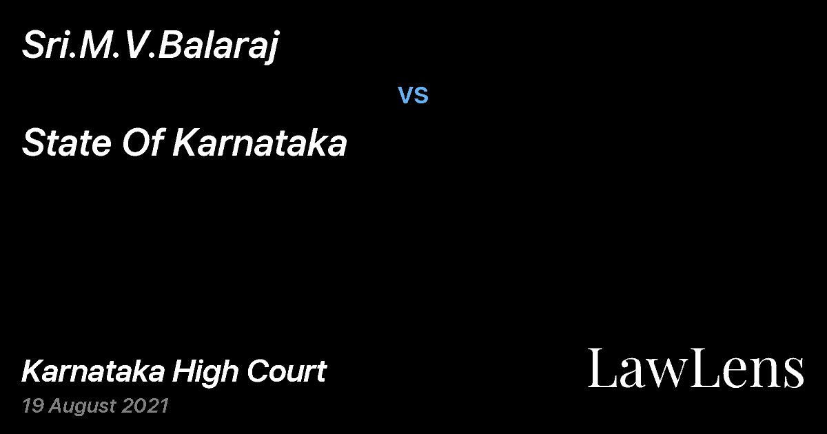 Preview image for Sri.M.V.Balaraj vs. State Of Karnataka