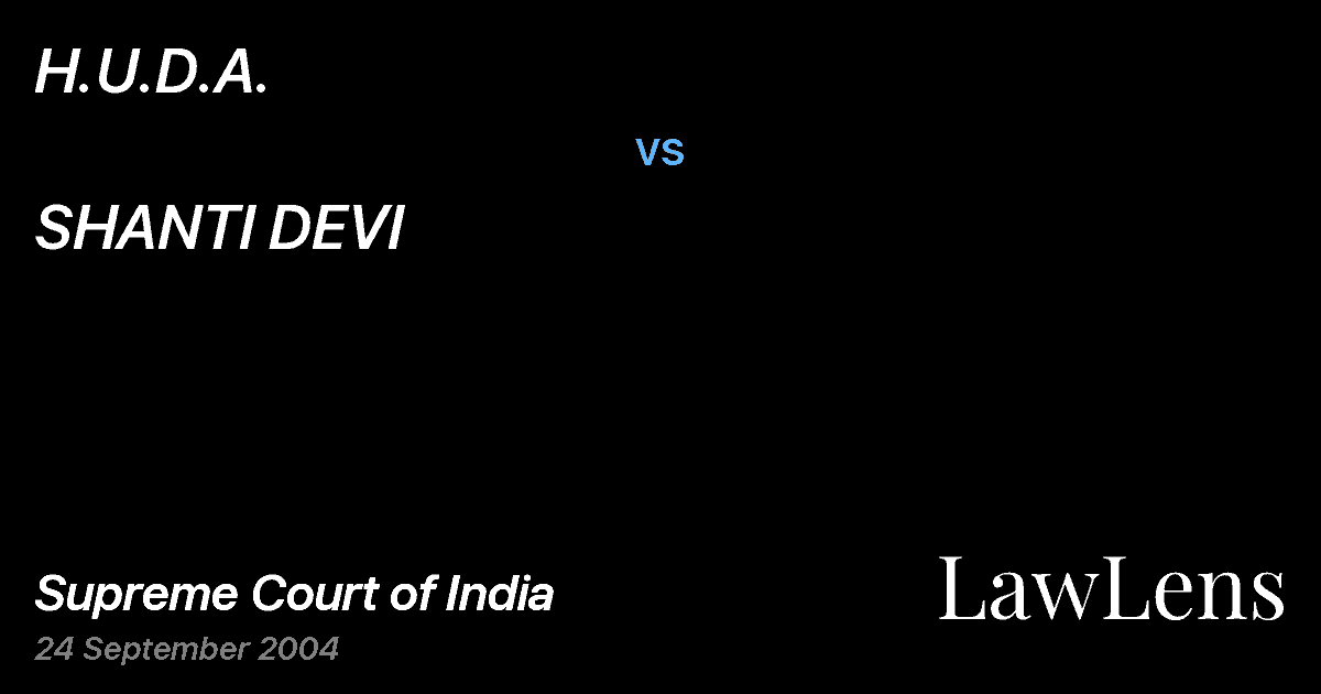 Preview image for H.U.D.A. vs. SHANTI DEVI