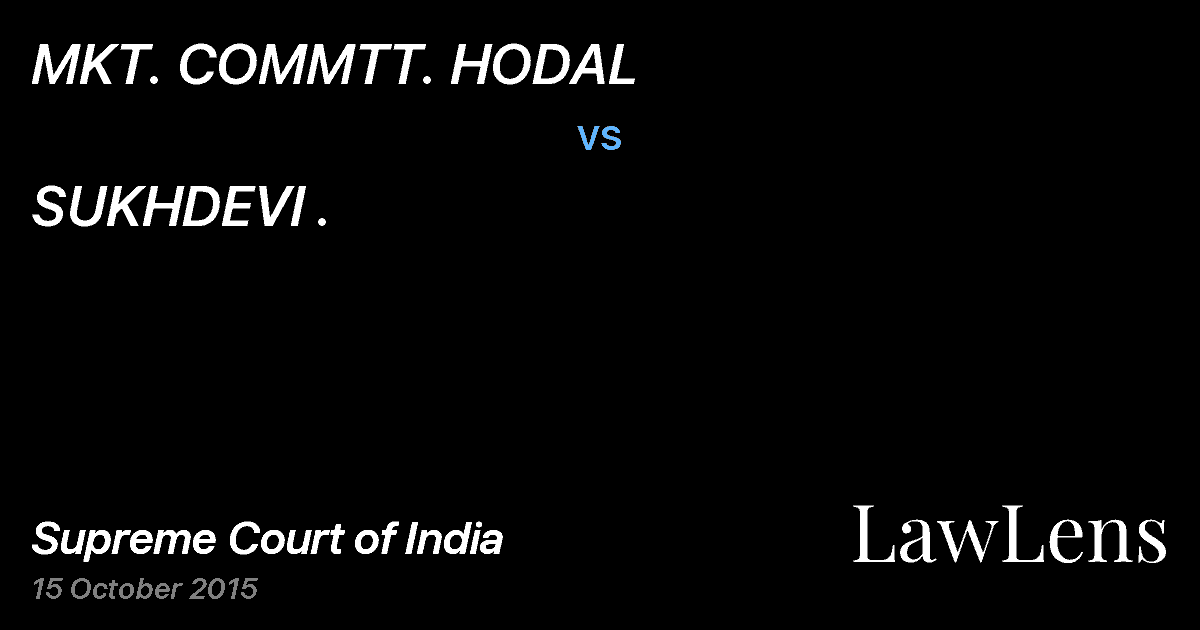 Preview image for MKT. COMMTT. HODAL vs. SUKHDEVI .