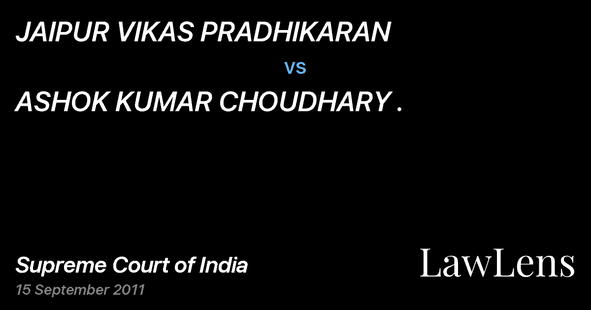 Preview image for JAIPUR VIKAS PRADHIKARAN vs. ASHOK KUMAR CHOUDHARY .