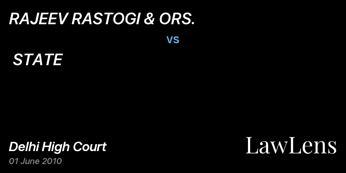 Preview image for RAJEEV RASTOGI & ORS. vs. STATE