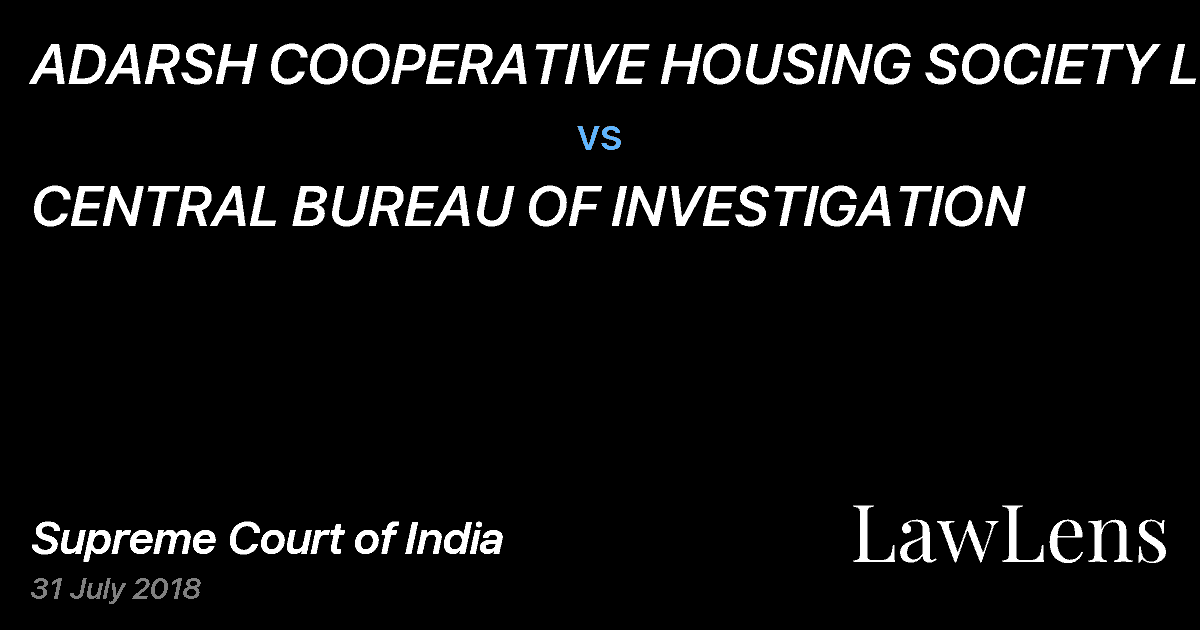Preview image for ADARSH COOPERATIVE HOUSING SOCIETY LTD. vs. CENTRAL BUREAU OF INVESTIGATION