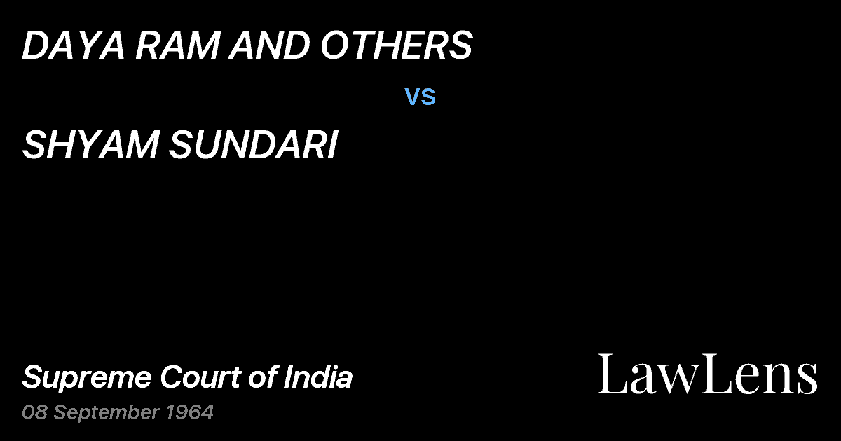 Preview image for DAYA RAM AND OTHERS vs. SHYAM SUNDARI