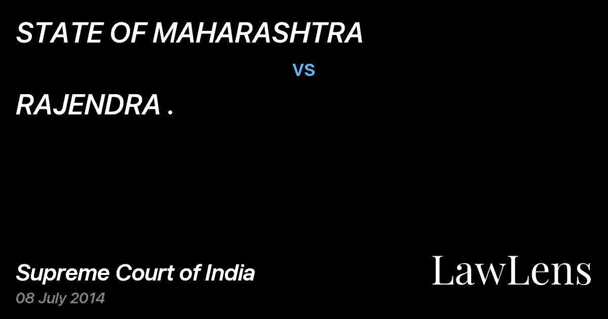 Preview image for STATE OF MAHARASHTRA vs. RAJENDRA .