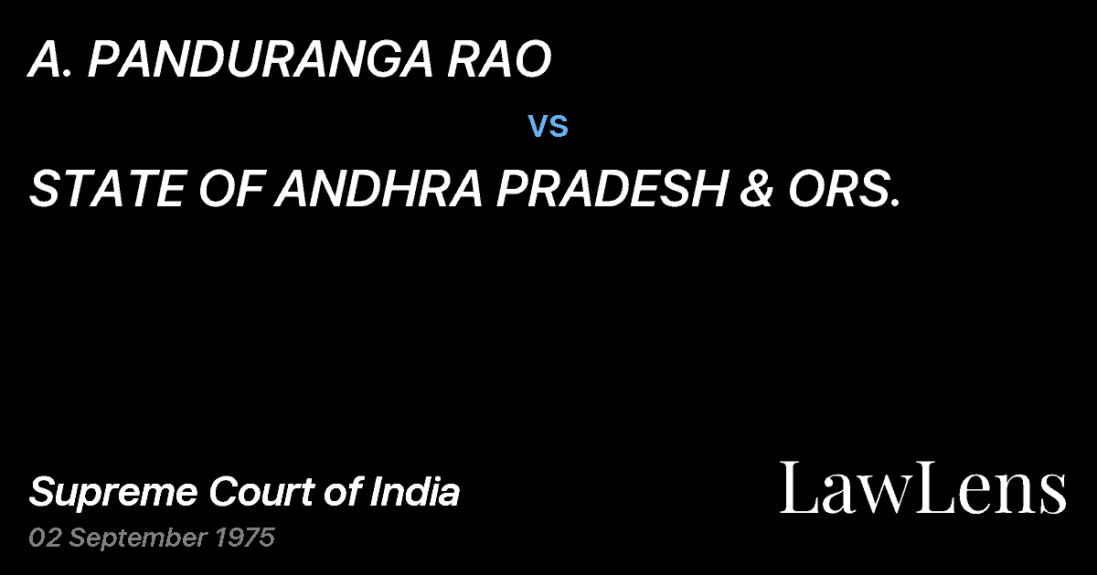 Preview image for A. PANDURANGA RAO vs. STATE OF ANDHRA PRADESH & ORS.