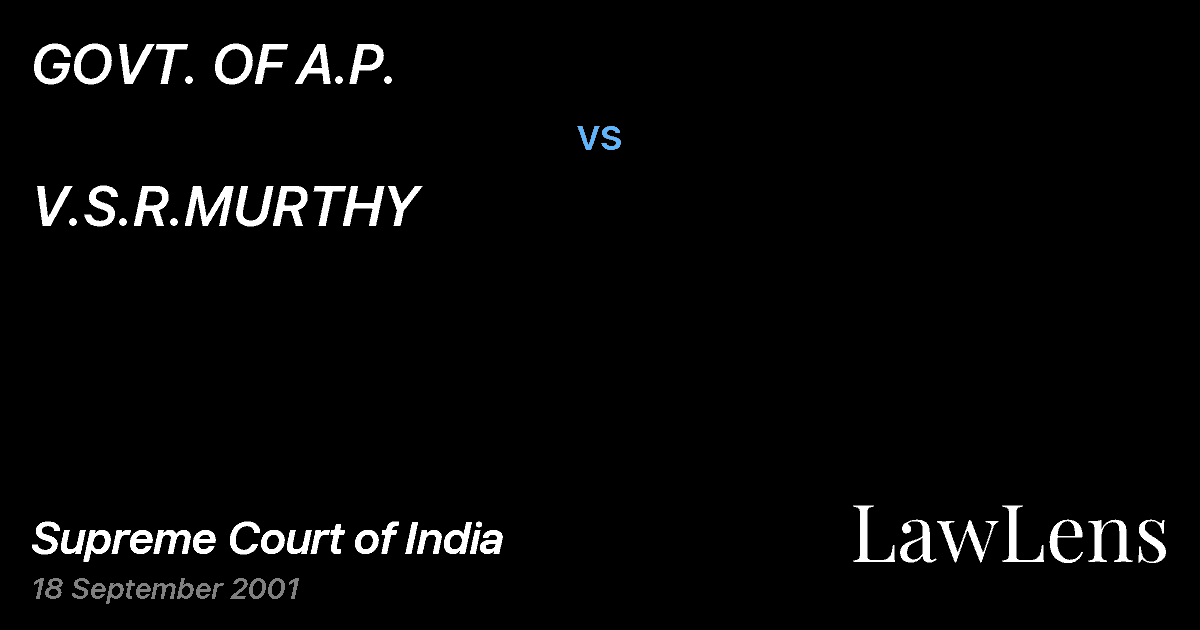 Preview image for GOVT. OF A.P. vs. V.S.R.MURTHY