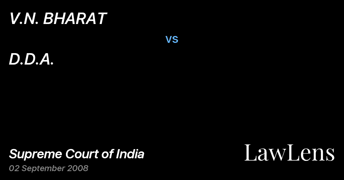 Preview image for V.N. BHARAT vs. D.D.A.