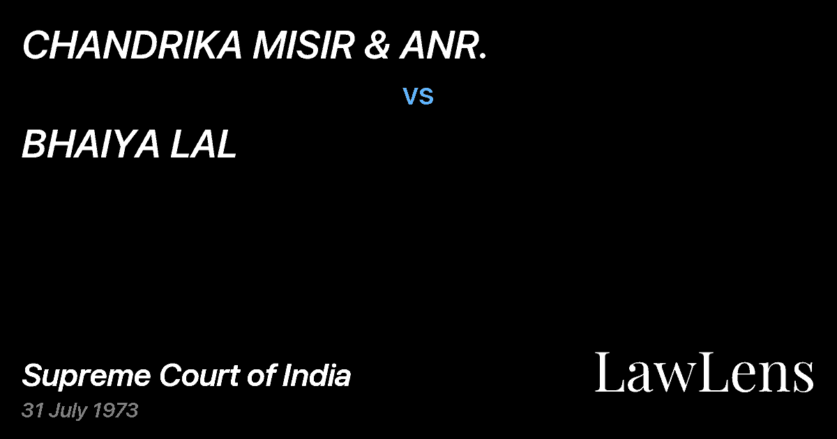 Preview image for CHANDRIKA MISIR & ANR. vs. BHAIYA LAL