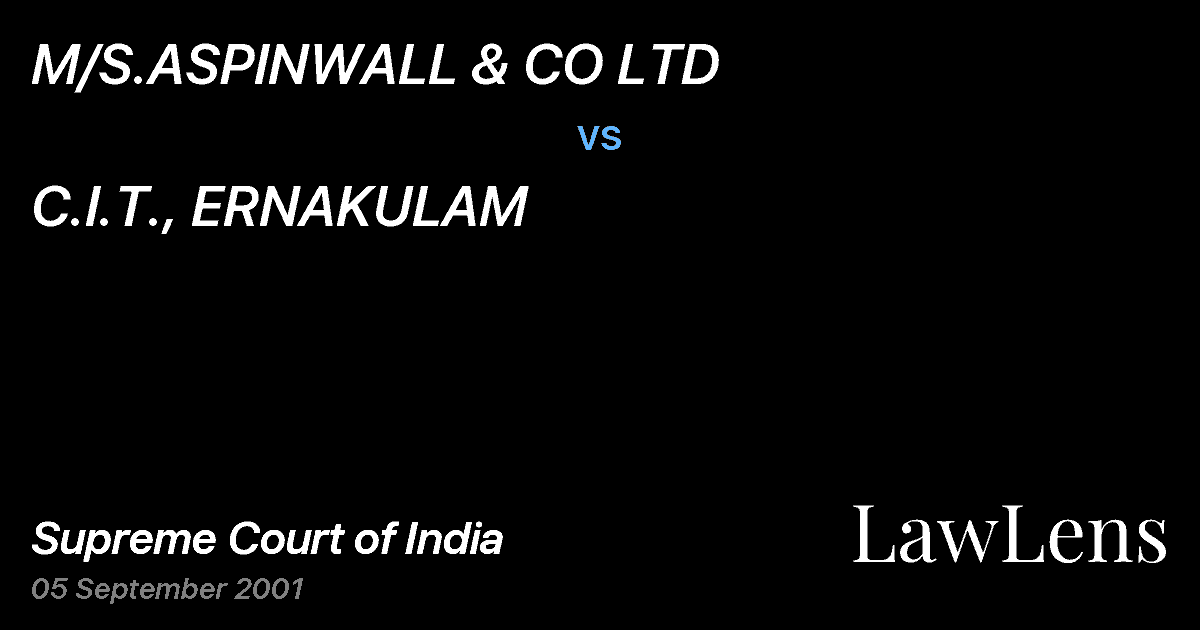 Preview image for M/S.ASPINWALL & CO LTD vs. C.I.T., ERNAKULAM