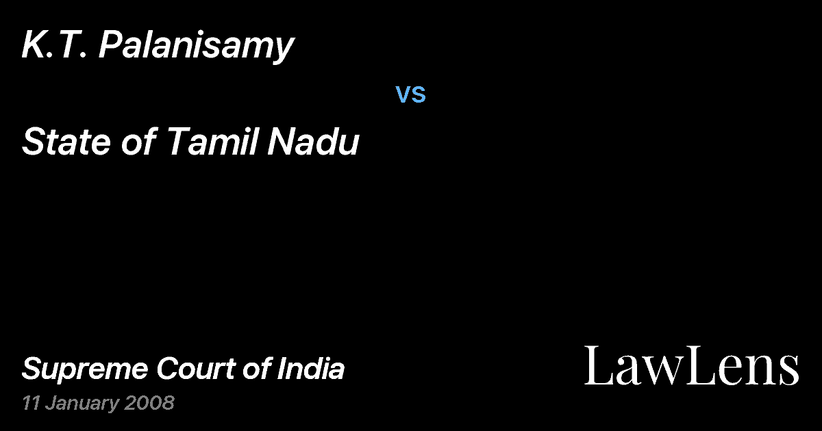 Preview image for K.T. Palanisamy vs. State of Tamil Nadu