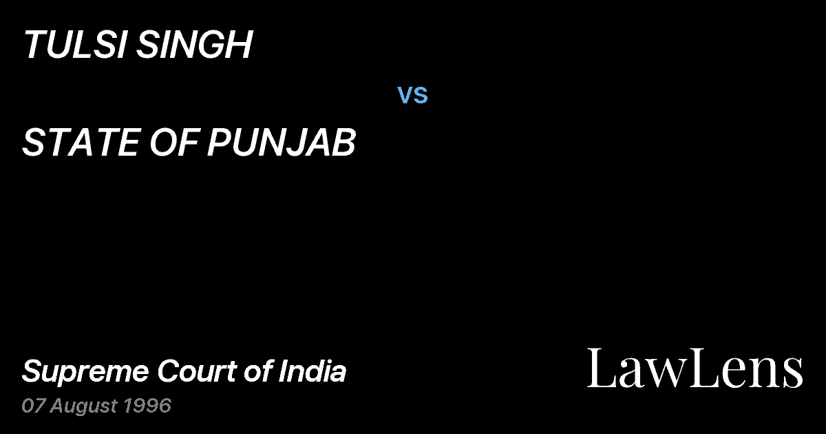 Preview image for TULSI SINGH vs. STATE OF PUNJAB