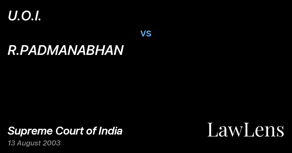 Preview image for U.O.I. vs. R.PADMANABHAN