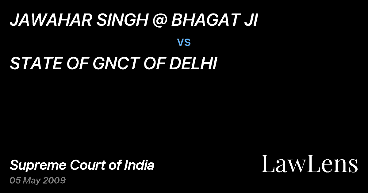 Preview image for JAWAHAR SINGH @ BHAGAT JI vs. STATE OF GNCT OF DELHI