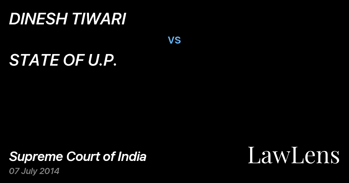 Preview image for DINESH TIWARI vs. STATE OF U.P.