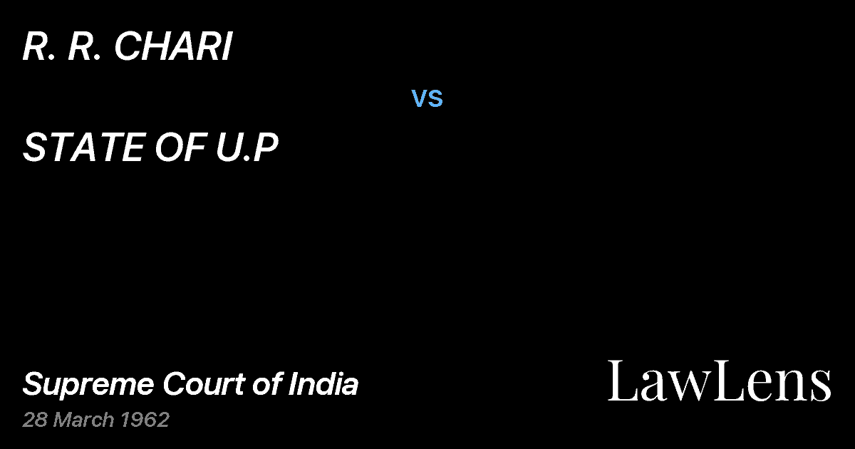 Preview image for R. R. CHARI vs. STATE OF U.P