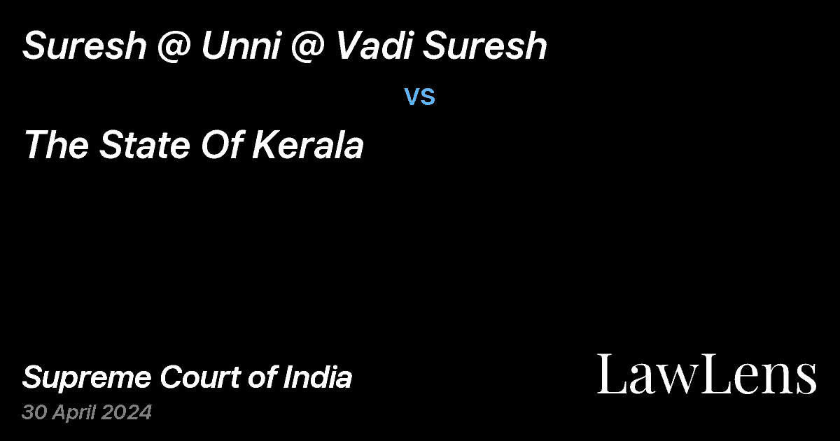 Preview image for Suresh @ Unni @ Vadi Suresh vs. The State Of Kerala