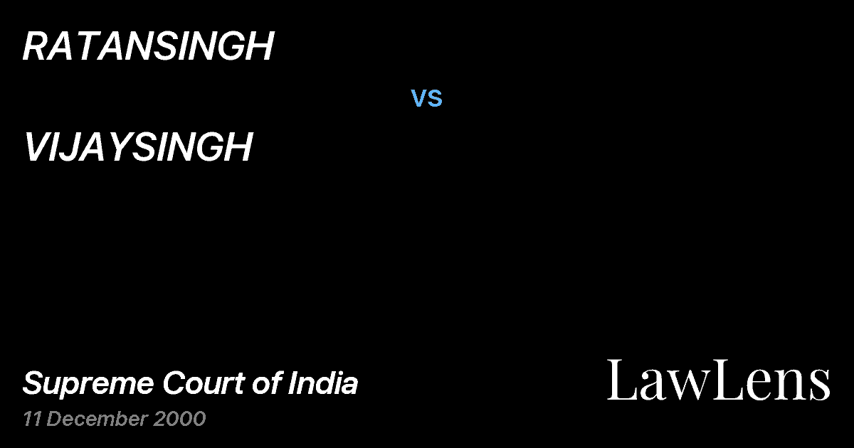 Preview image for RATANSINGH vs. VIJAYSINGH