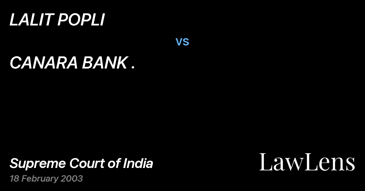 Preview image for LALIT POPLI vs. CANARA BANK .