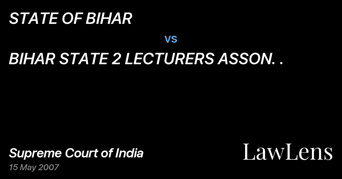 Preview image for STATE OF BIHAR vs. BIHAR STATE 2 LECTURERS ASSON. .