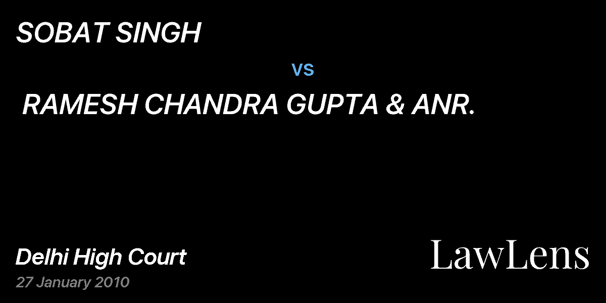 Preview image for SOBAT SINGH  vs.  RAMESH CHANDRA GUPTA & ANR.