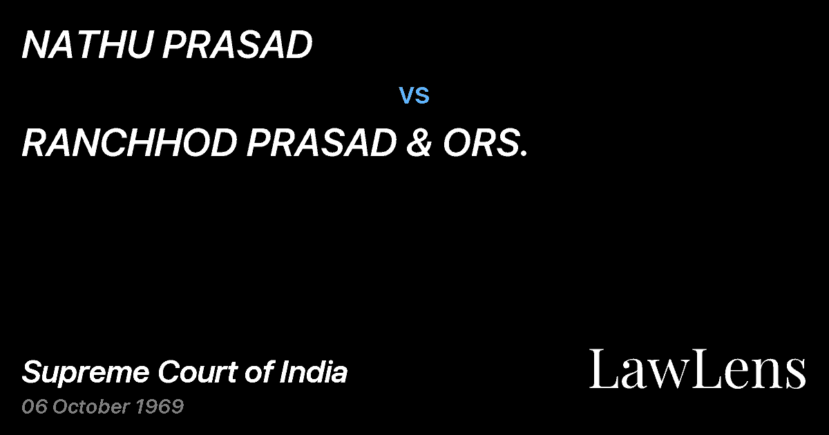 Preview image for NATHU PRASAD vs. RANCHHOD PRASAD & ORS.