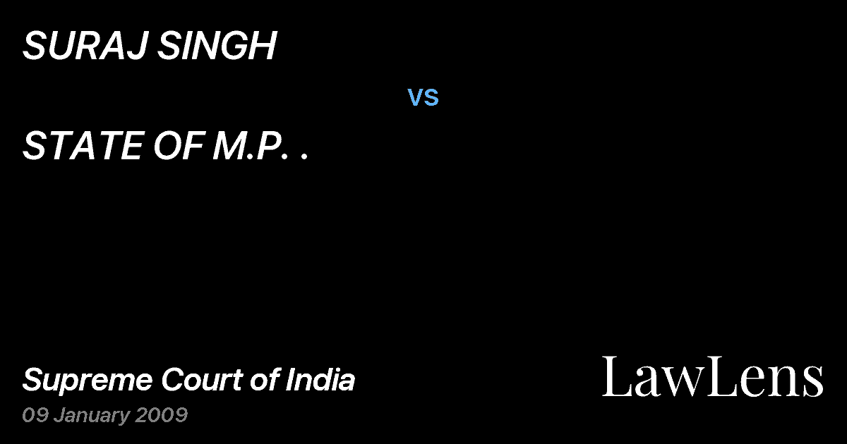 Preview image for SURAJ SINGH vs. STATE OF M.P. .