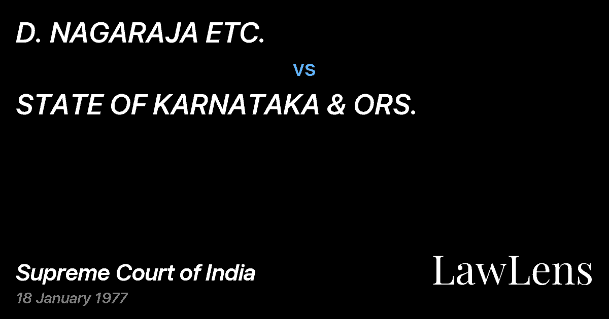 Preview image for D. NAGARAJA ETC. vs. STATE OF KARNATAKA & ORS.