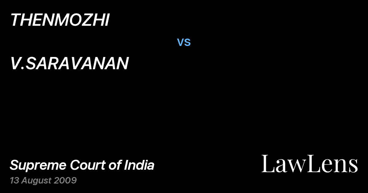 Preview image for THENMOZHI vs. V.SARAVANAN