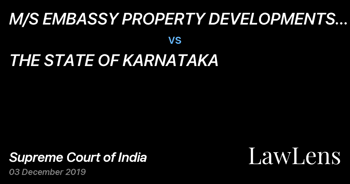 Preview image for M/S EMBASSY PROPERTY DEVELOPMENTS PVT. LTD. vs. THE STATE OF KARNATAKA