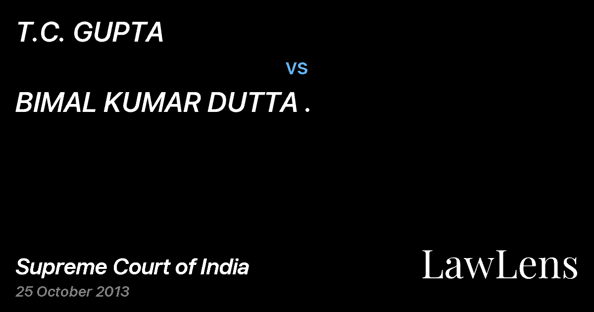 Preview image for T.C. GUPTA vs. BIMAL KUMAR DUTTA .