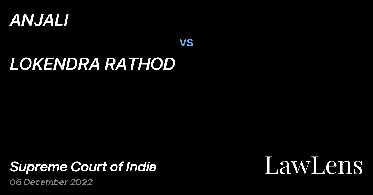 Preview image for ANJALI vs. LOKENDRA RATHOD