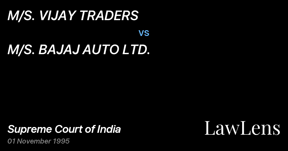 Preview image for M/S. VIJAY TRADERS vs. M/S. BAJAJ AUTO LTD.