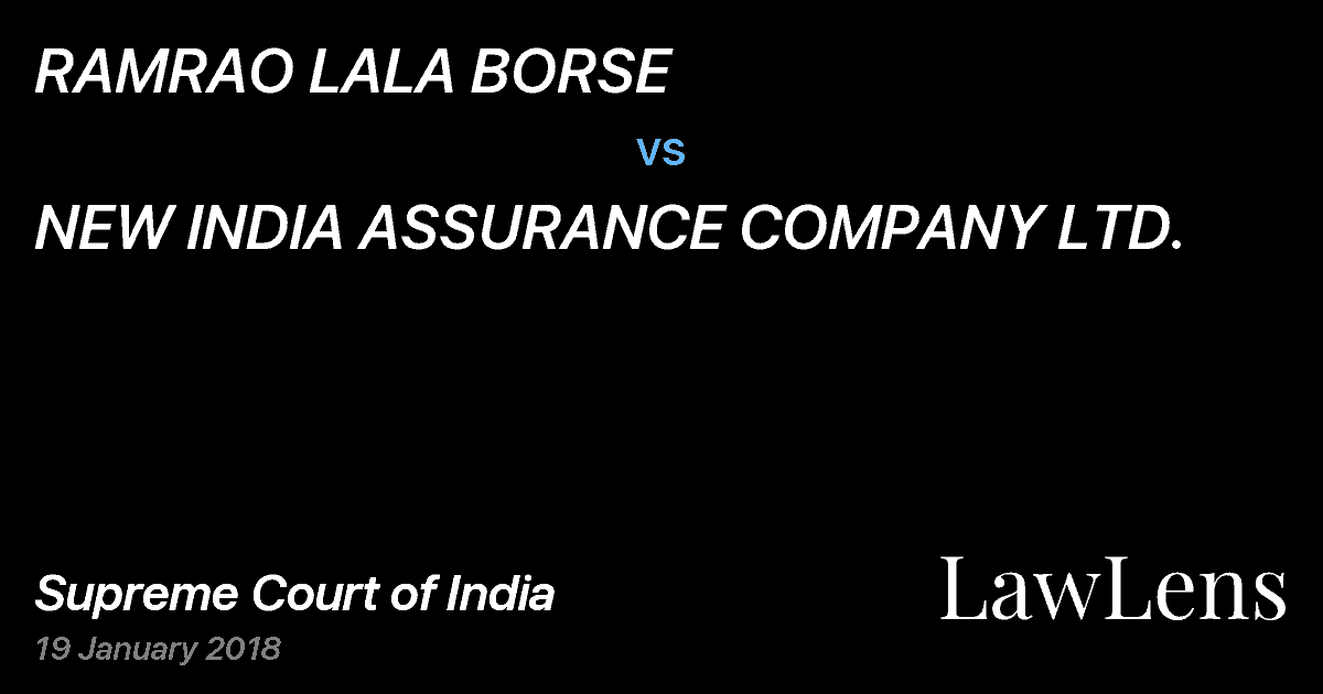 Preview image for RAMRAO LALA BORSE vs. NEW INDIA ASSURANCE COMPANY LTD.