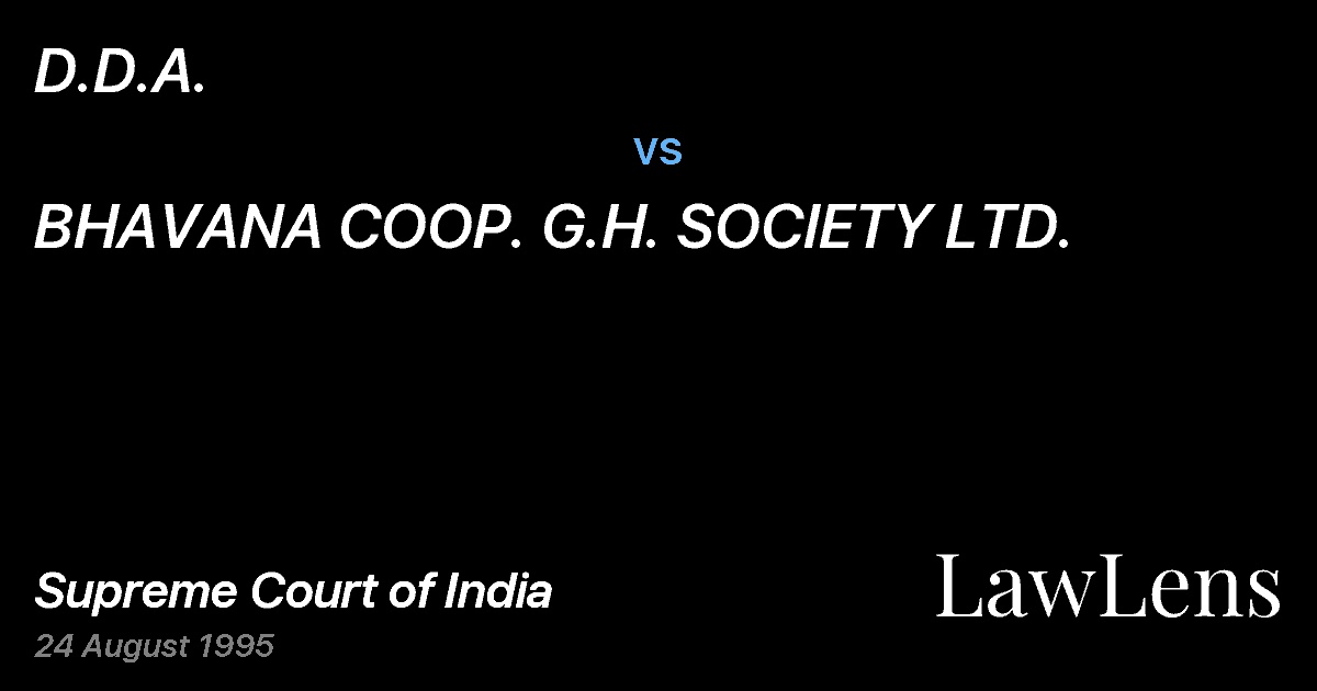 Preview image for D.D.A. vs. BHAVANA COOP. G.H. SOCIETY LTD.