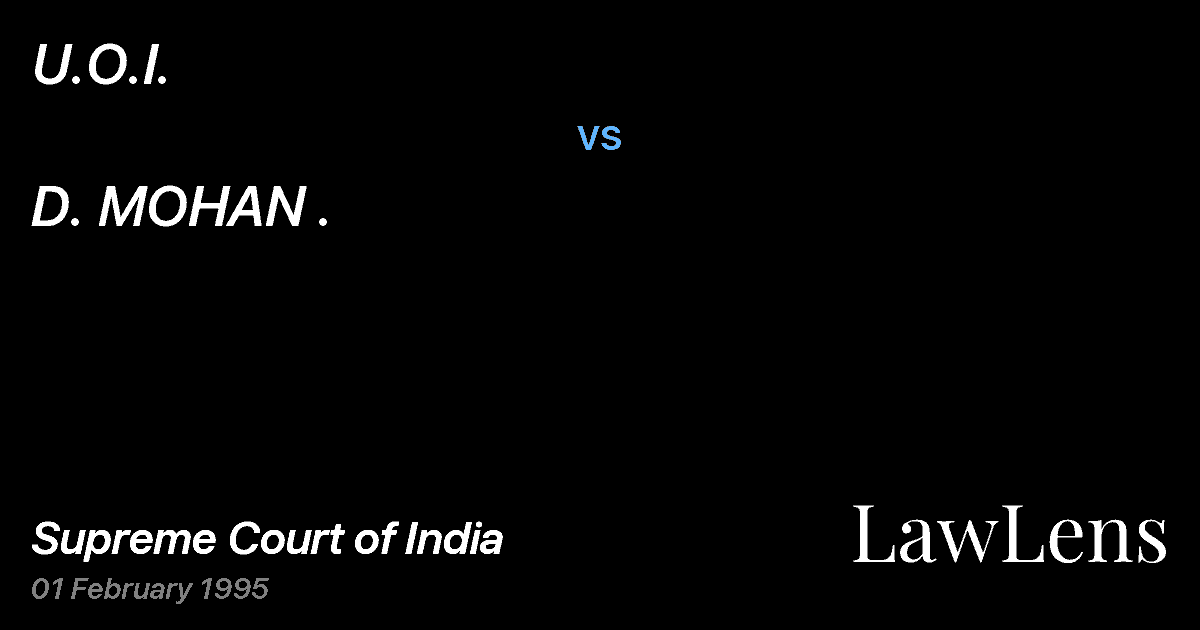 Preview image for U.O.I. vs. D. MOHAN .
