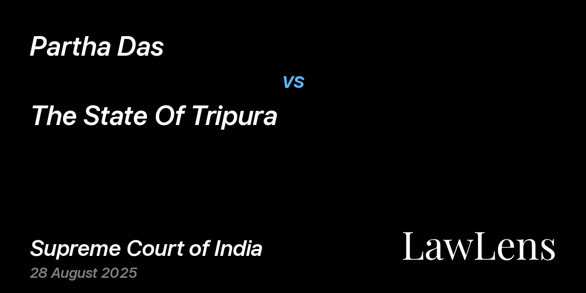 Preview image for PARTHA DAS vs. THE STATE OF TRIPURA