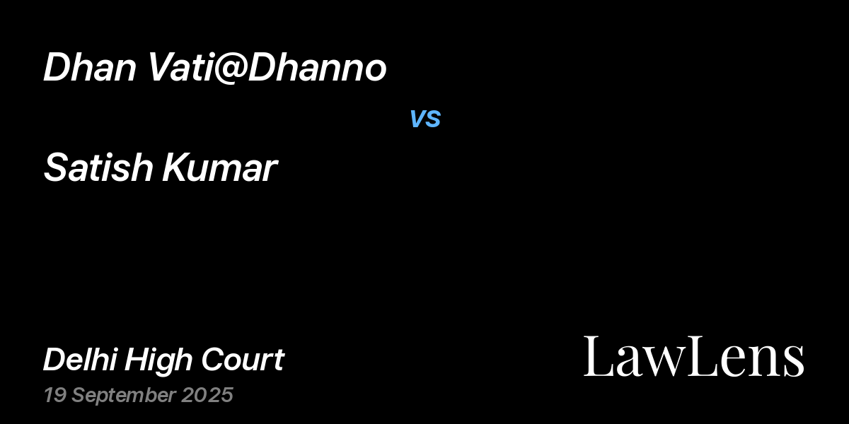 Preview image for Dhan Vati@Dhanno vs. Satish Kumar