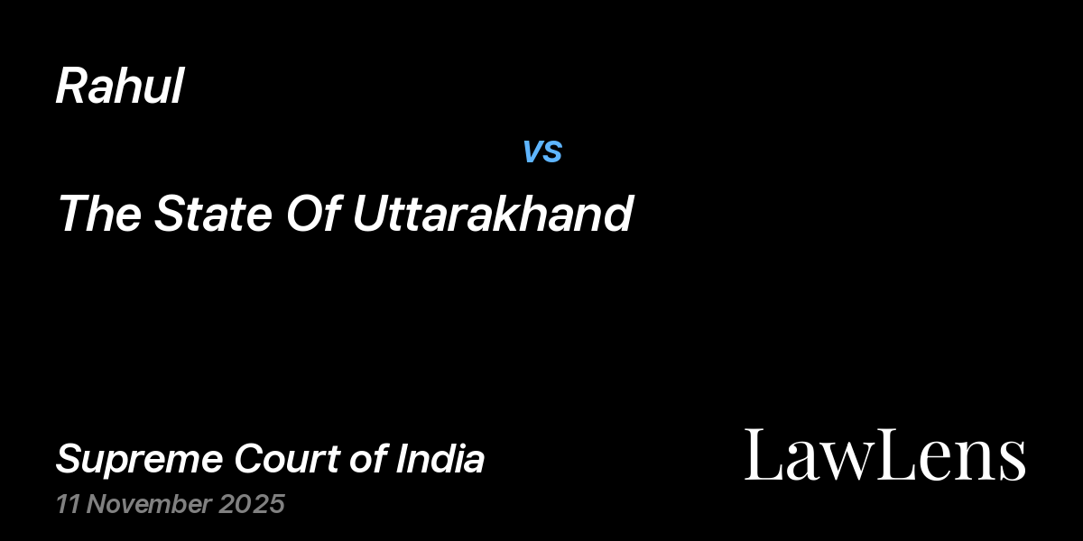 Preview image for Rahul vs. The State Of Uttarakhand
