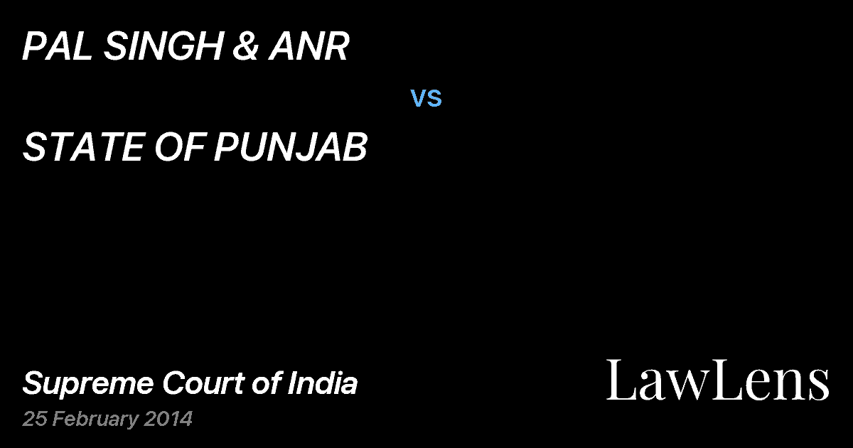 Preview image for PAL SINGH & ANR vs. STATE OF PUNJAB