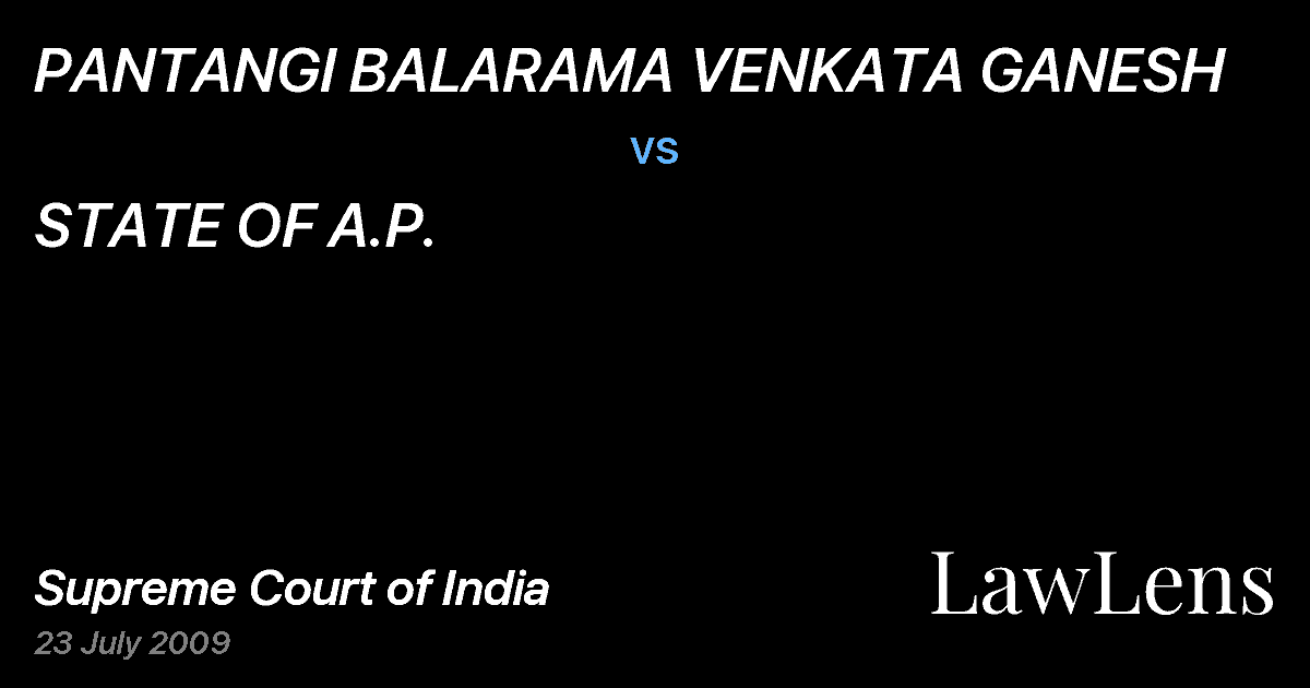 Preview image for PANTANGI BALARAMA VENKATA GANESH vs. STATE OF A.P.