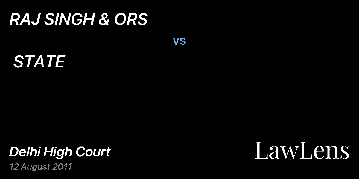 Preview image for RAJ SINGH & ORS  vs.  STATE  