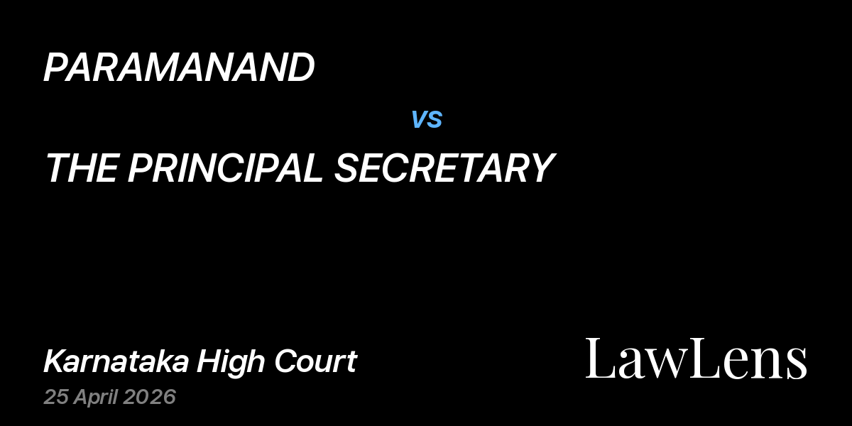 Preview image for PARAMANAND vs. THE PRINCIPAL SECRETARY