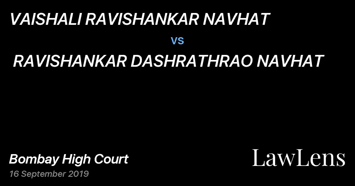 Preview image for VAISHALI RAVISHANKAR NAVHAT  vs.  RAVISHANKAR DASHRATHRAO NAVHAT