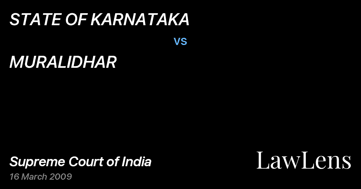 Preview image for STATE OF KARNATAKA vs. MURALIDHAR