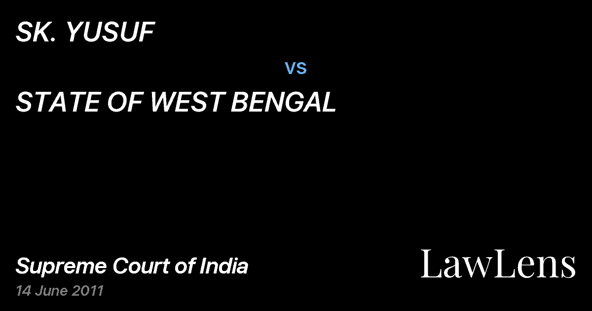 Preview image for SK. YUSUF vs. STATE OF WEST BENGAL