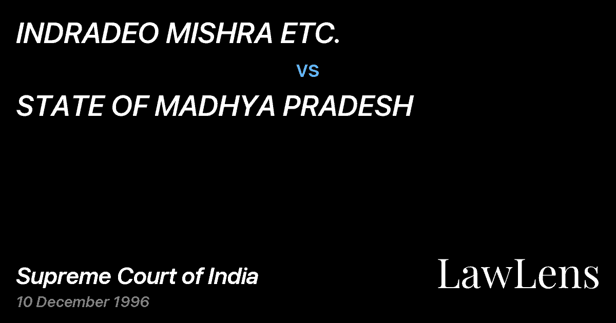Preview image for INDRADEO MISHRA ETC. vs. STATE OF MADHYA PRADESH