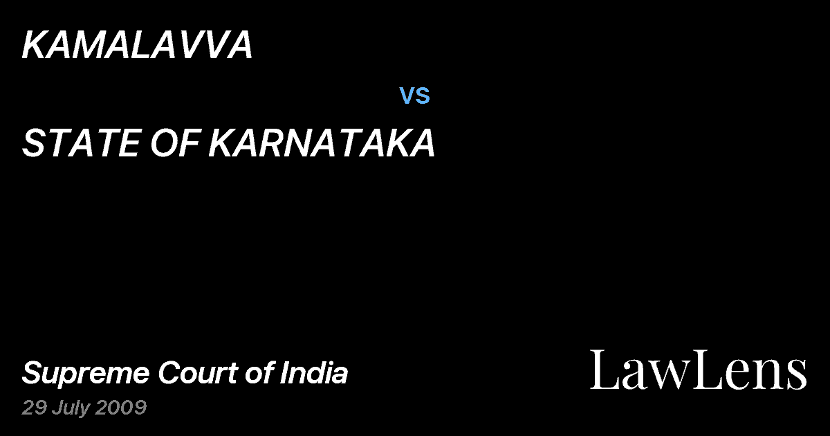 Preview image for KAMALAVVA vs. STATE OF KARNATAKA